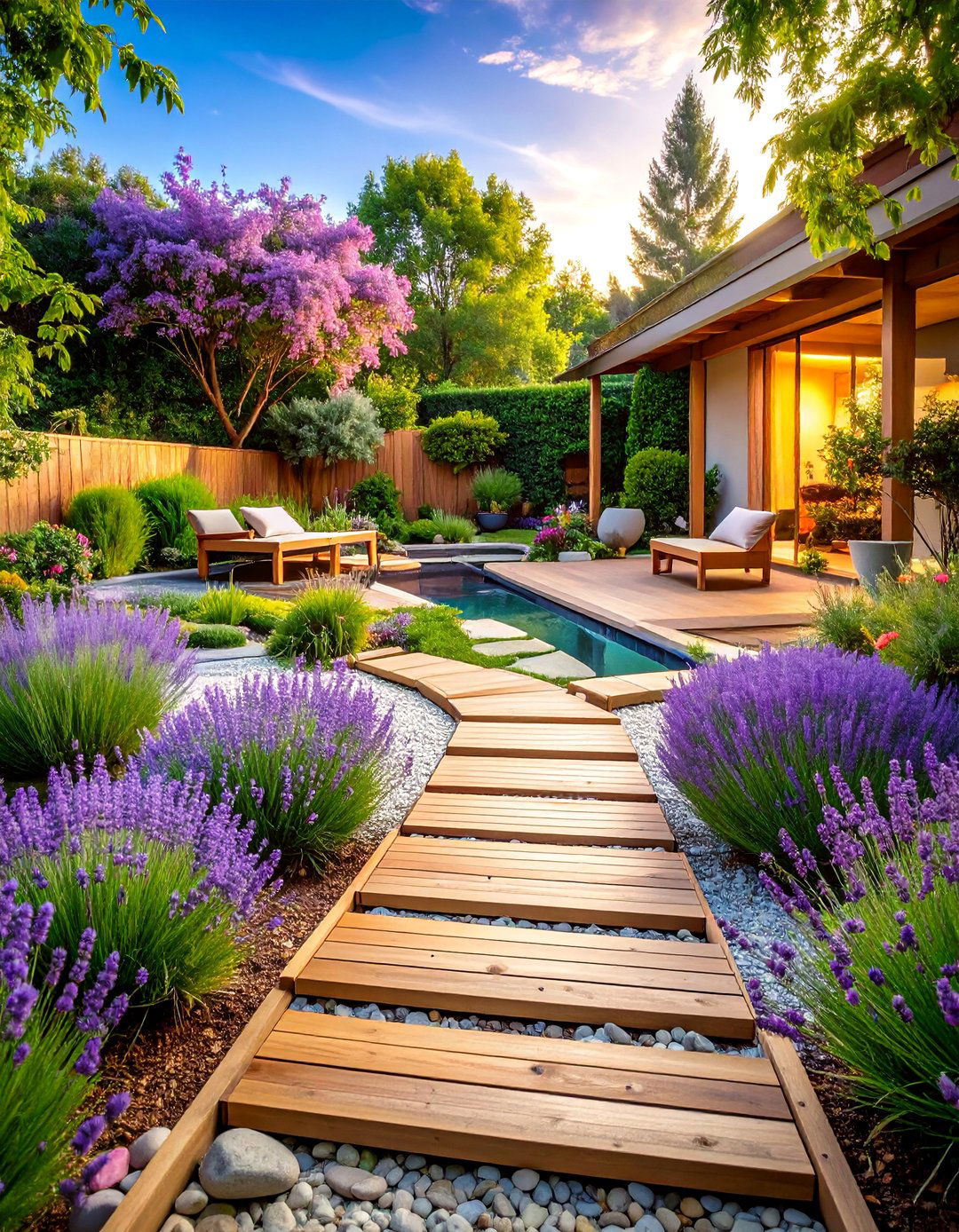 L Shaped Backyard Meditation and Wellness Garden - 20 L Shaped Backyard Ideas