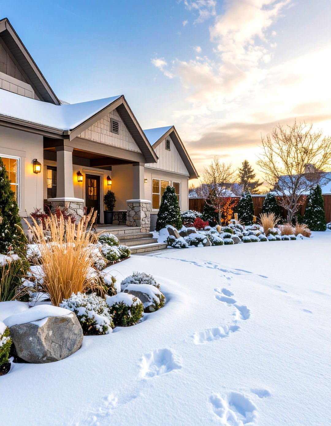 L Shaped Backyard Winter Interest and Four Season Garden - 20 L Shaped Backyard Ideas