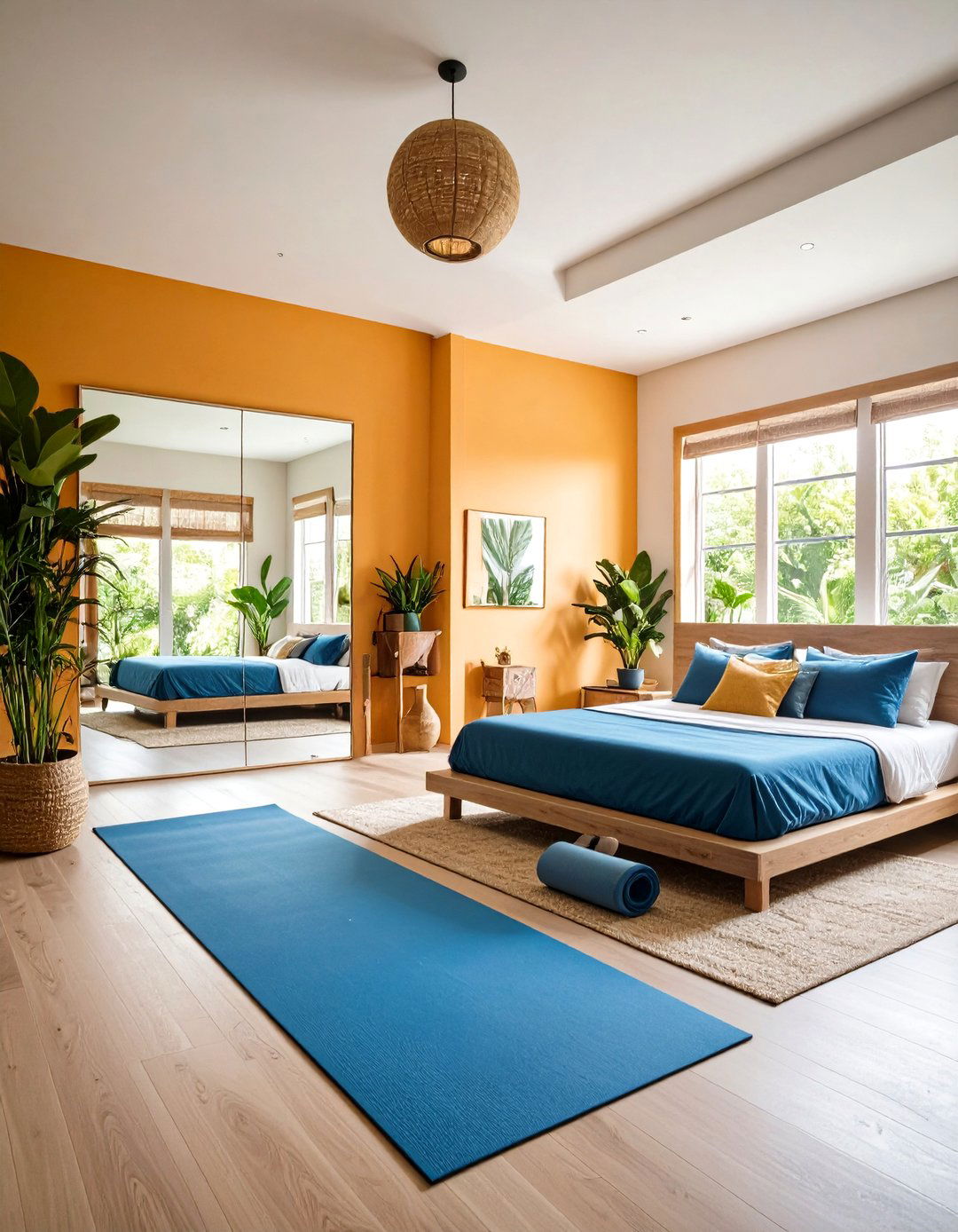 L Shaped Bedroom Layout with Fitness and Wellness Focus - 20 L-shaped Bedroom Layout Ideas