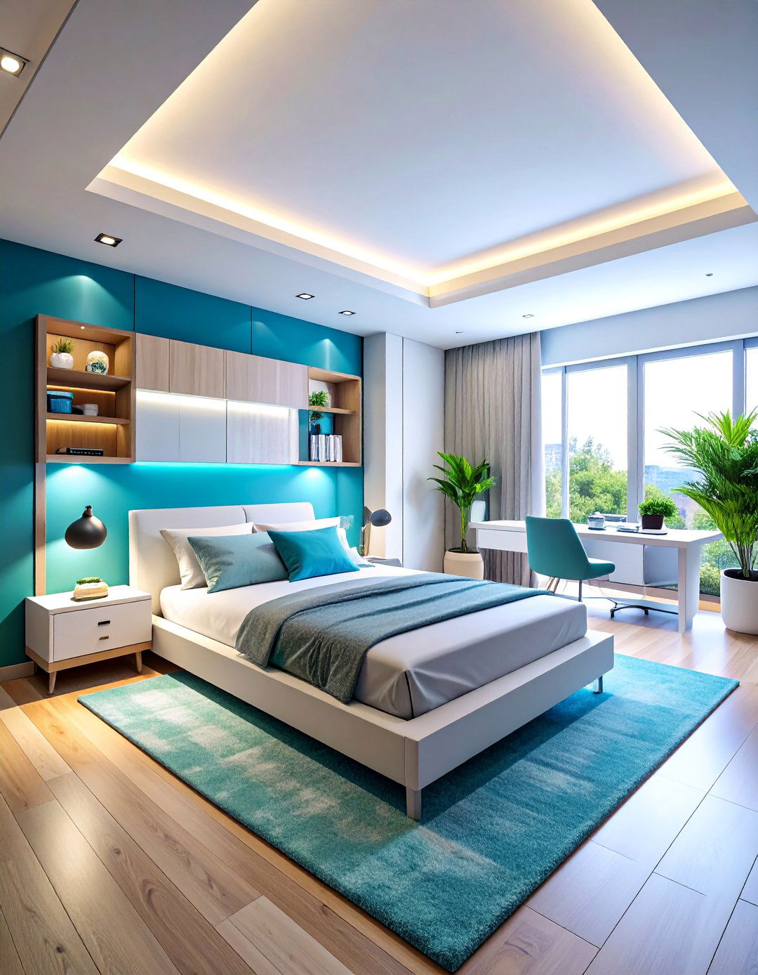 L Shaped Bedroom Layout with Future Ready Smart Integration - 20 L-shaped Bedroom Layout Ideas