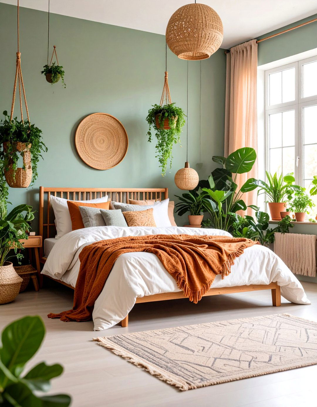 L Shaped Bedroom Layout with Garden Inspired Sanctuary - 20 L-shaped Bedroom Layout Ideas
