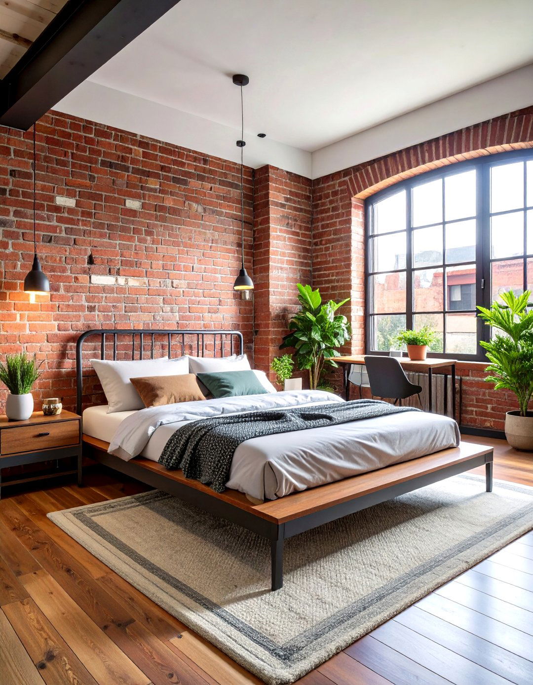 L Shaped Bedroom Layout with Modern Industrial Style - 20 L-shaped Bedroom Layout Ideas