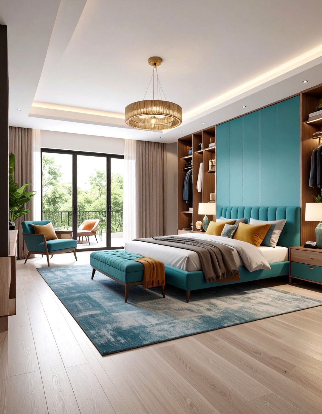 L Shaped Bedroom Layout with Storage Focused Design - 20 L-shaped Bedroom Layout Ideas