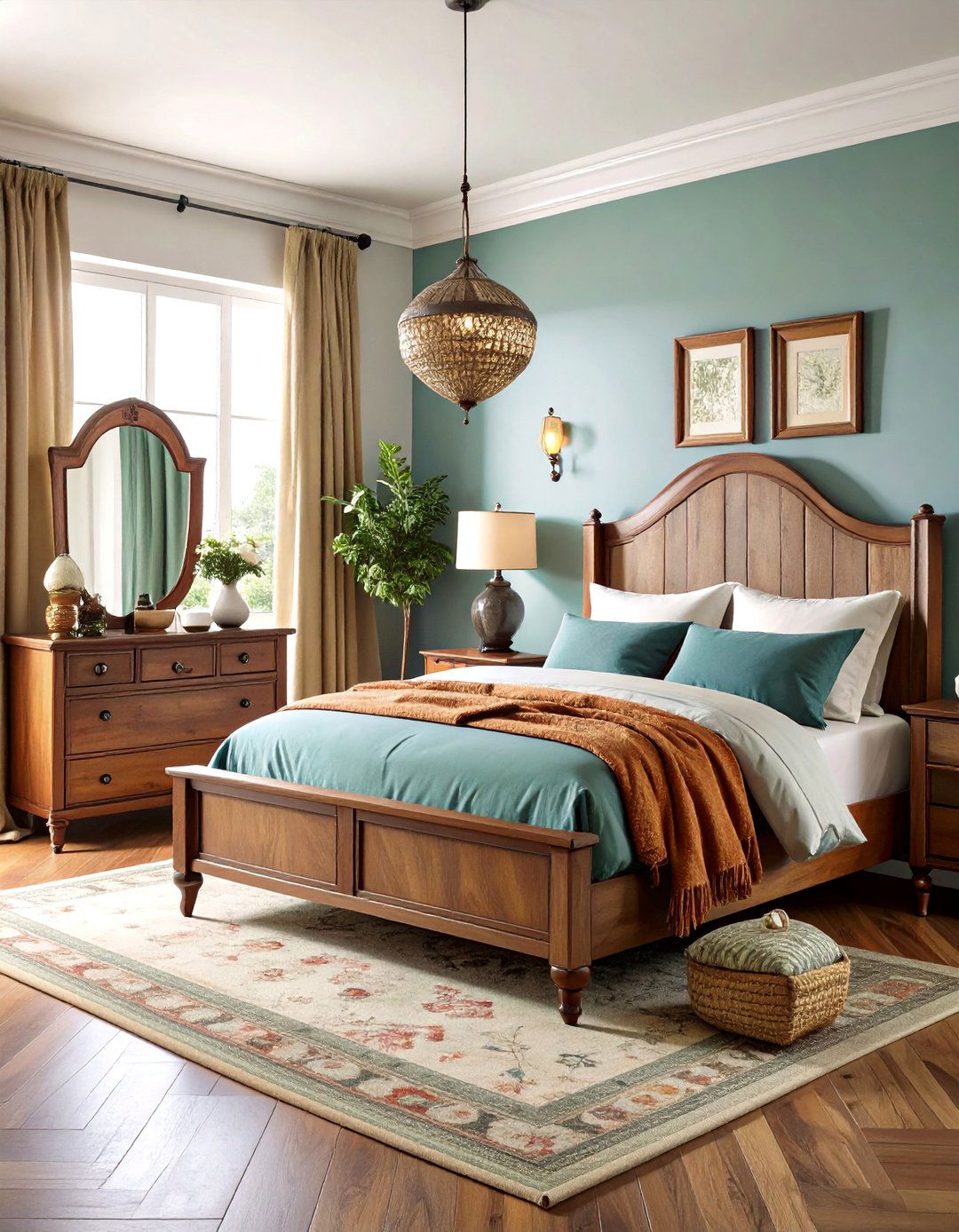 L Shaped Bedroom Layout with Vintage Charm Design - 20 L-shaped Bedroom Layout Ideas