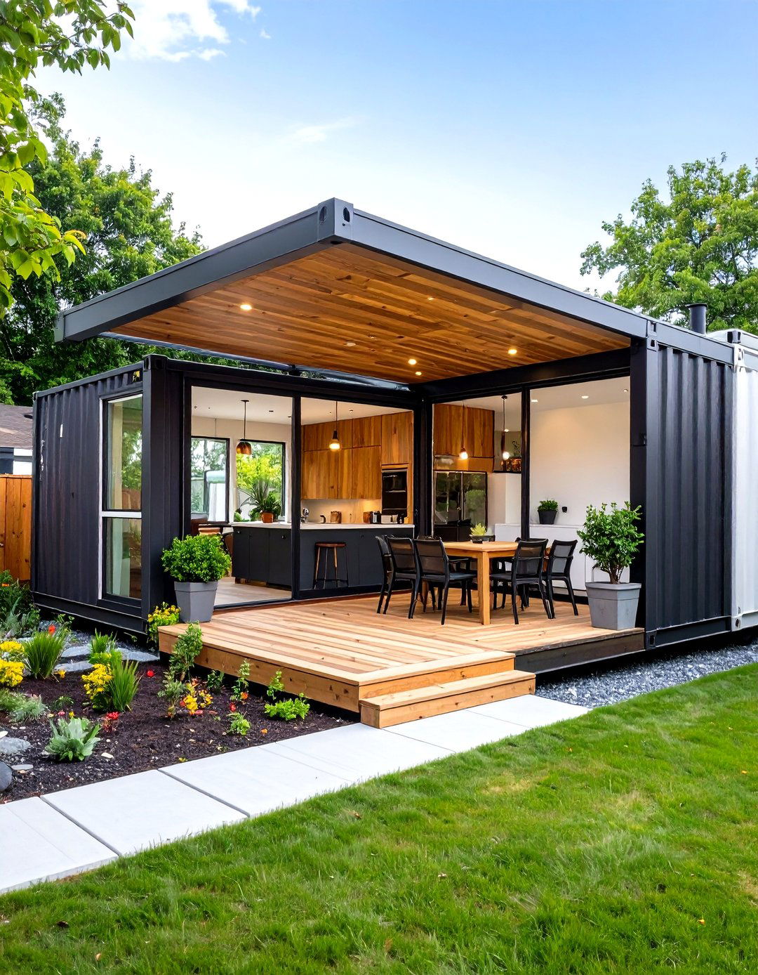 L Shaped Container Home - 20 Container Home Ideas