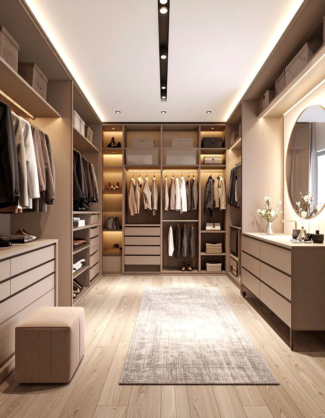 L Shaped Dressing Room for Compact Spaces - 20 Dressing Room Ideas