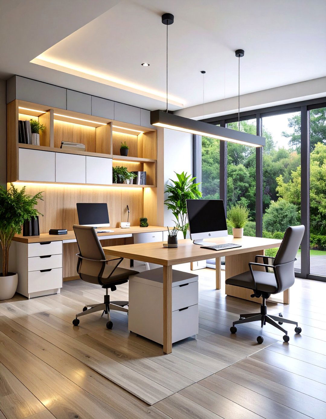 L Shaped Home Office for Couples Workstation - 20 Home Office for Couples Ideas and Designs