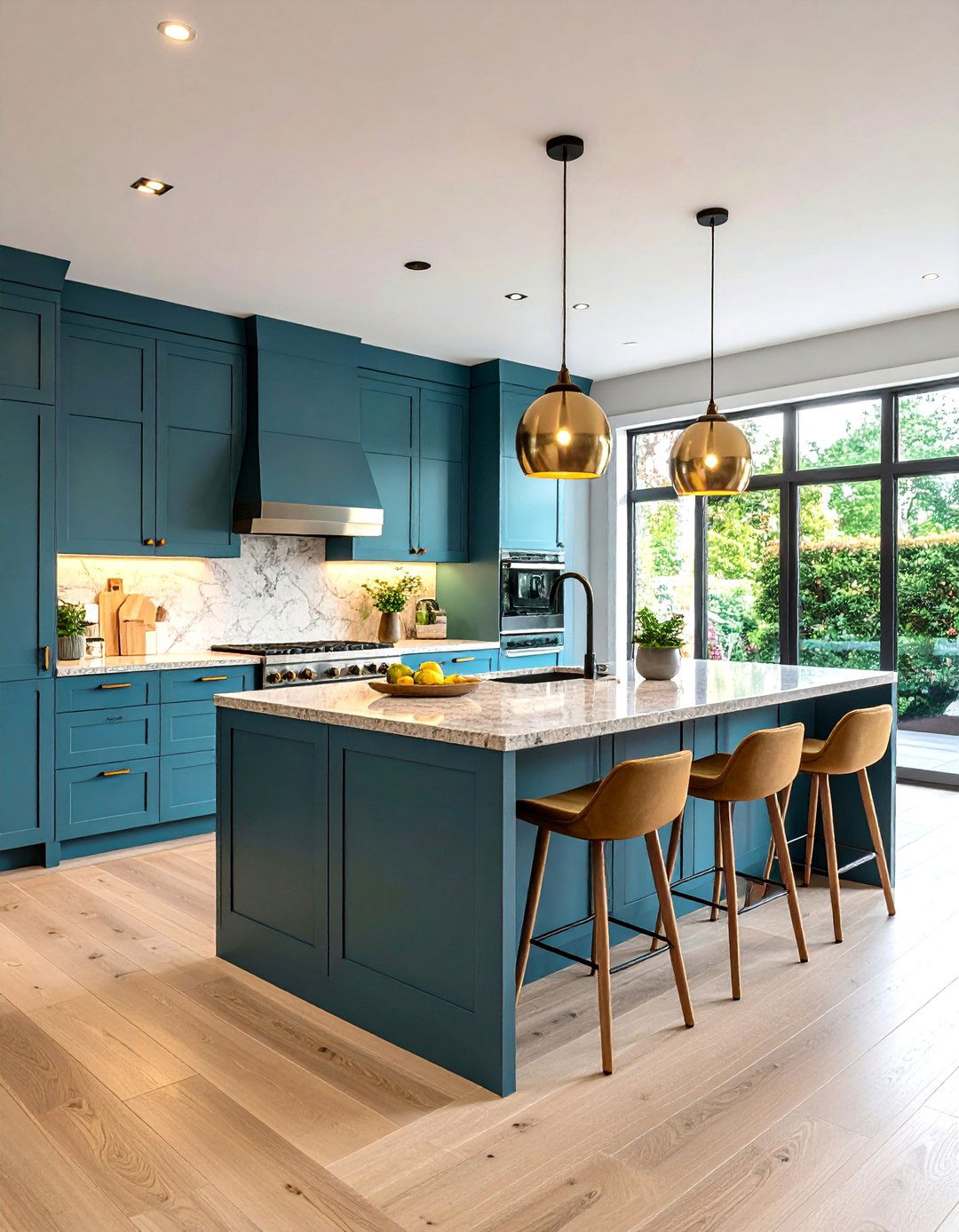 L Shaped Kitchen Layout with Central Island Integration - 20 Kitchen Layout Ideas
