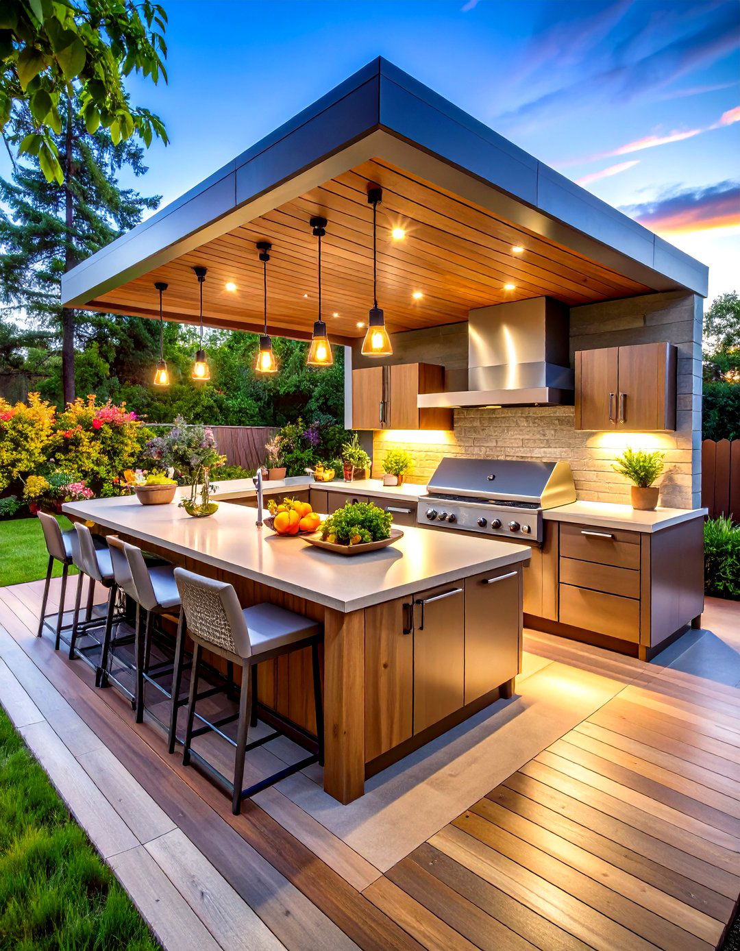 L Shaped Outdoor Kitchen Island - 20 Outdoor Kitchen Island Ideas