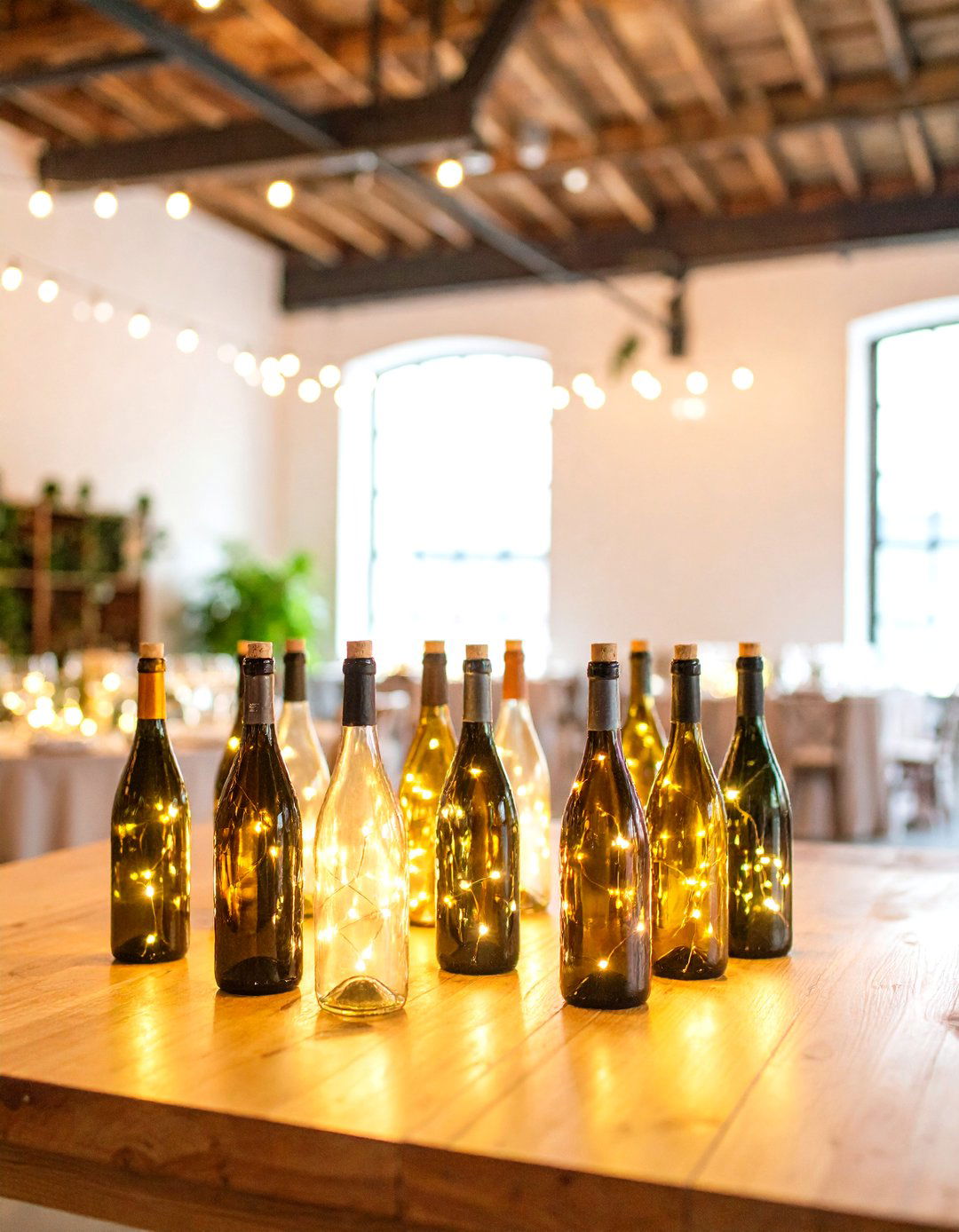 LED Bottle Non Floral Wedding Centerpiece - 20 non-floral wedding centerpiece ideas