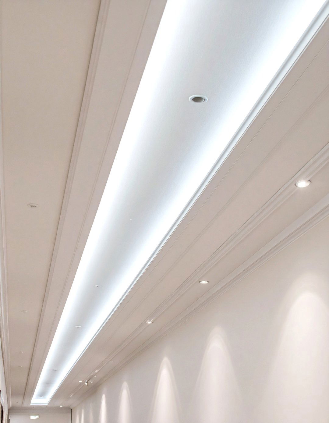 LED Cove Strips Highlighting Hallway Ceilings - 20 Hallway Lighting Ideas