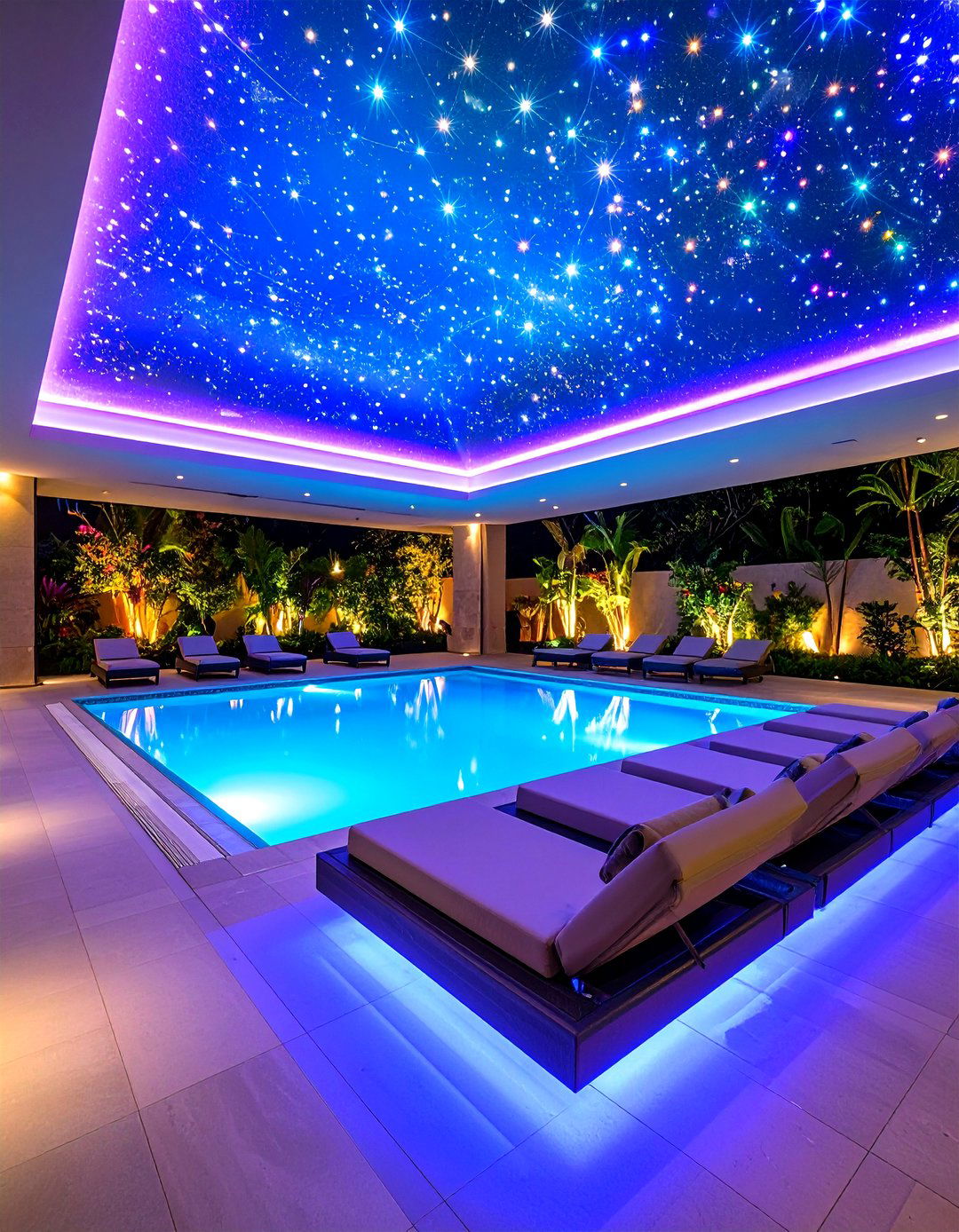 LED Enhanced Modern Spool - 20 Spool Pool Ideas