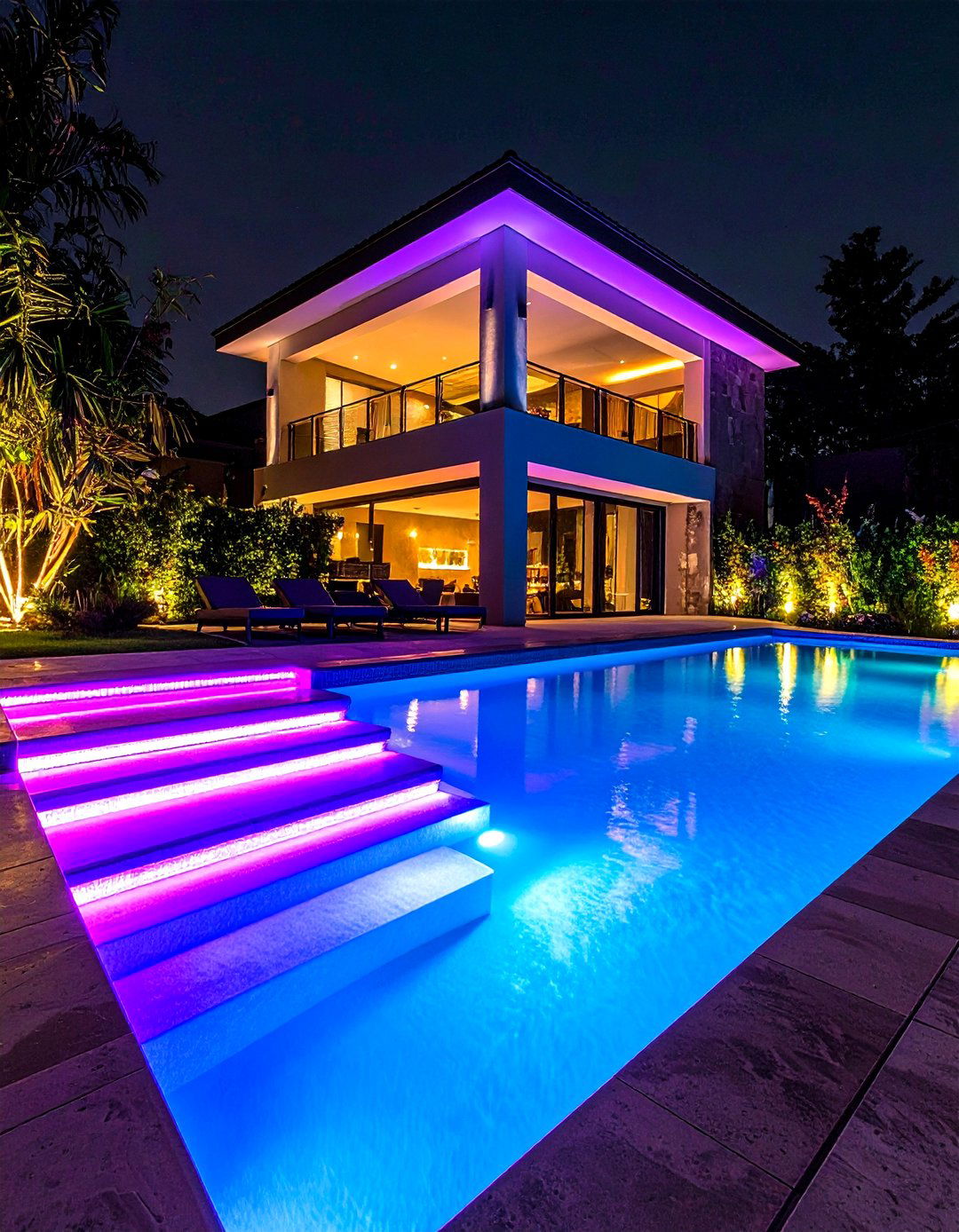 LED Lit Pool - 20 Swimming Pool Ideas