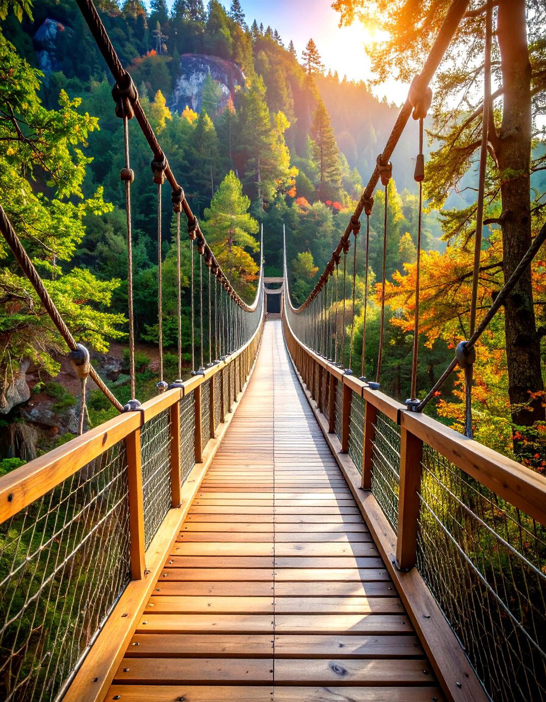 LED Lit Urban Skywalk - 20 Elevated Walkway Ideas