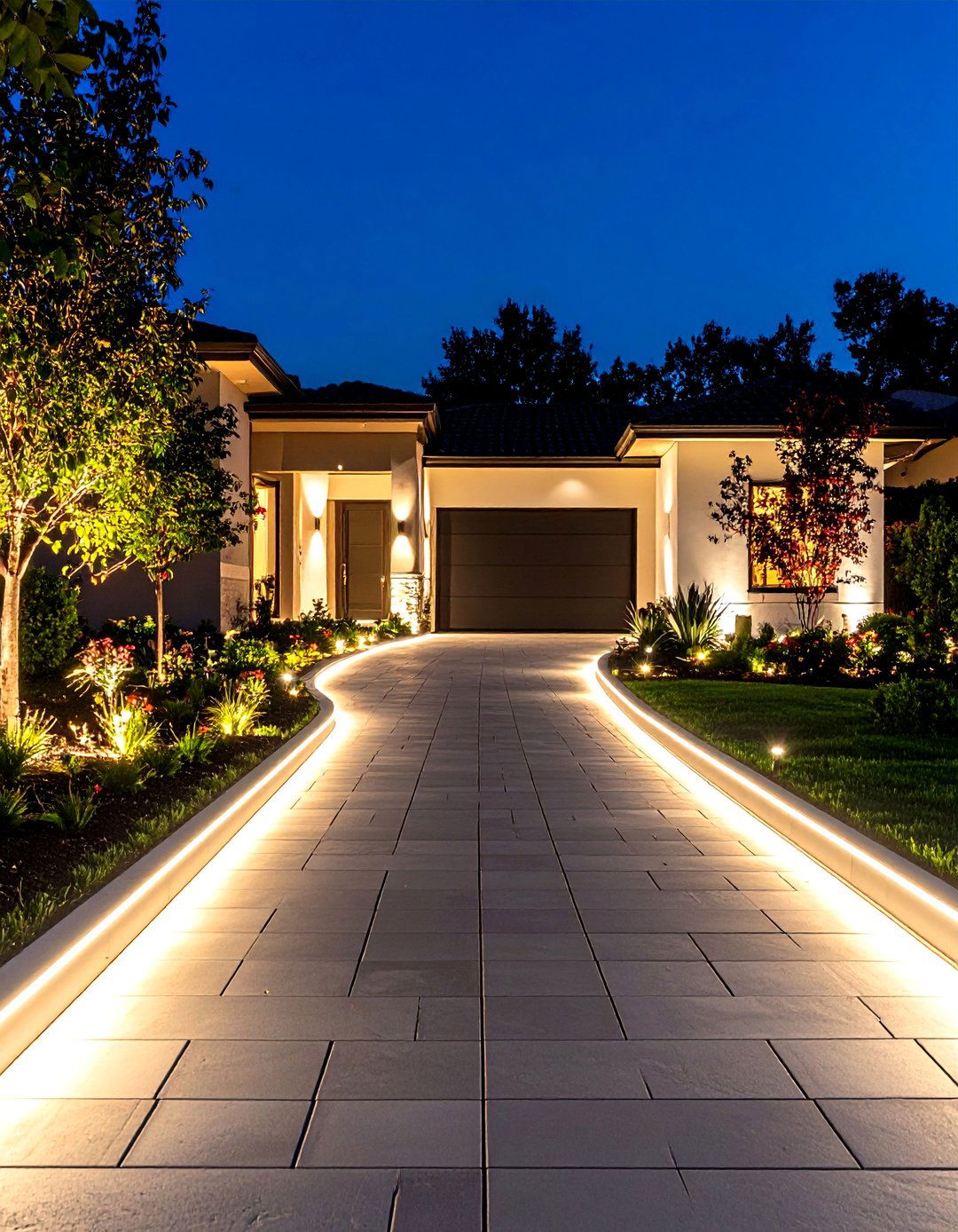 LED Strip Lighting Driveway Entrance - 20 driveway entrance ideas