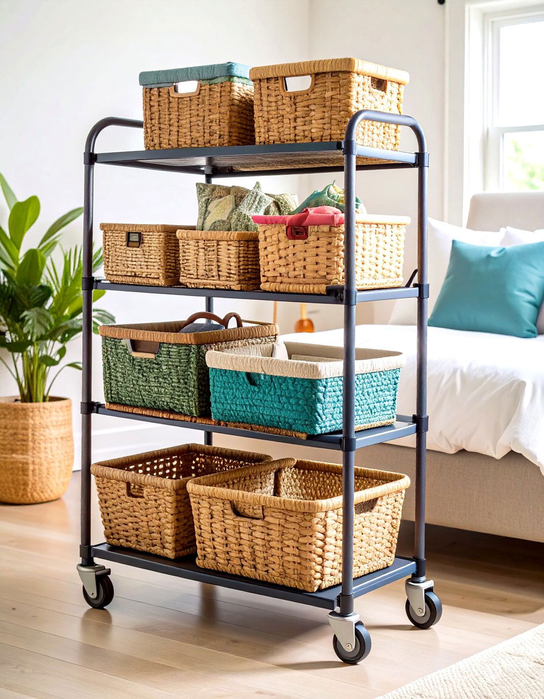 Labeled Zipper Pouches Inside Wardrobe - 20 sweater storage ideas