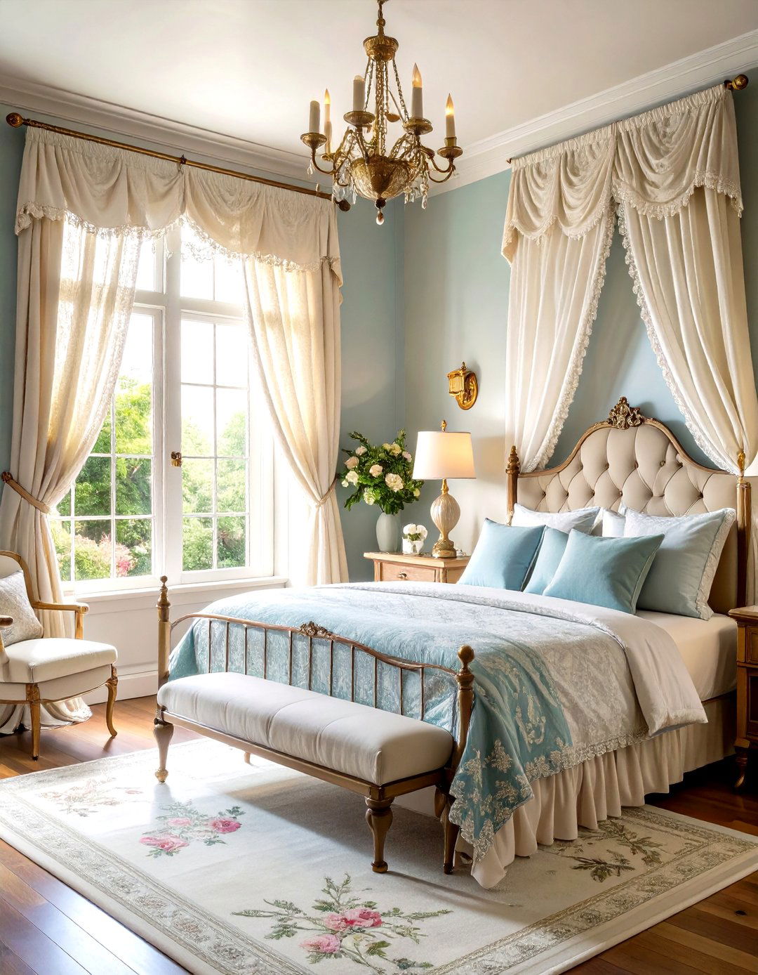 Lace Curtains - 20 Victorian Bedroom Ideas