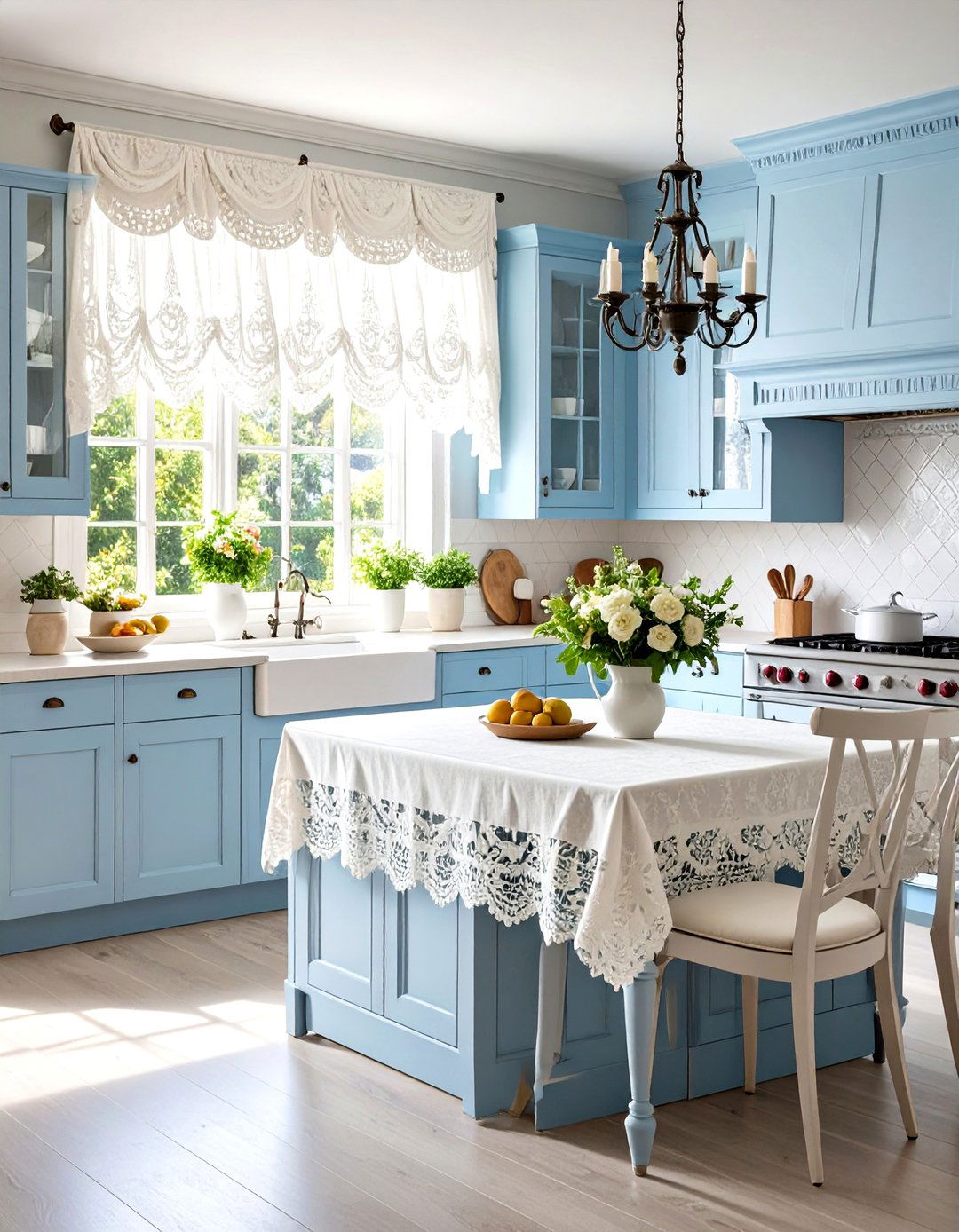Lace Kitchen Valance Victorian Romance - 20 Kitchen Valance Ideas