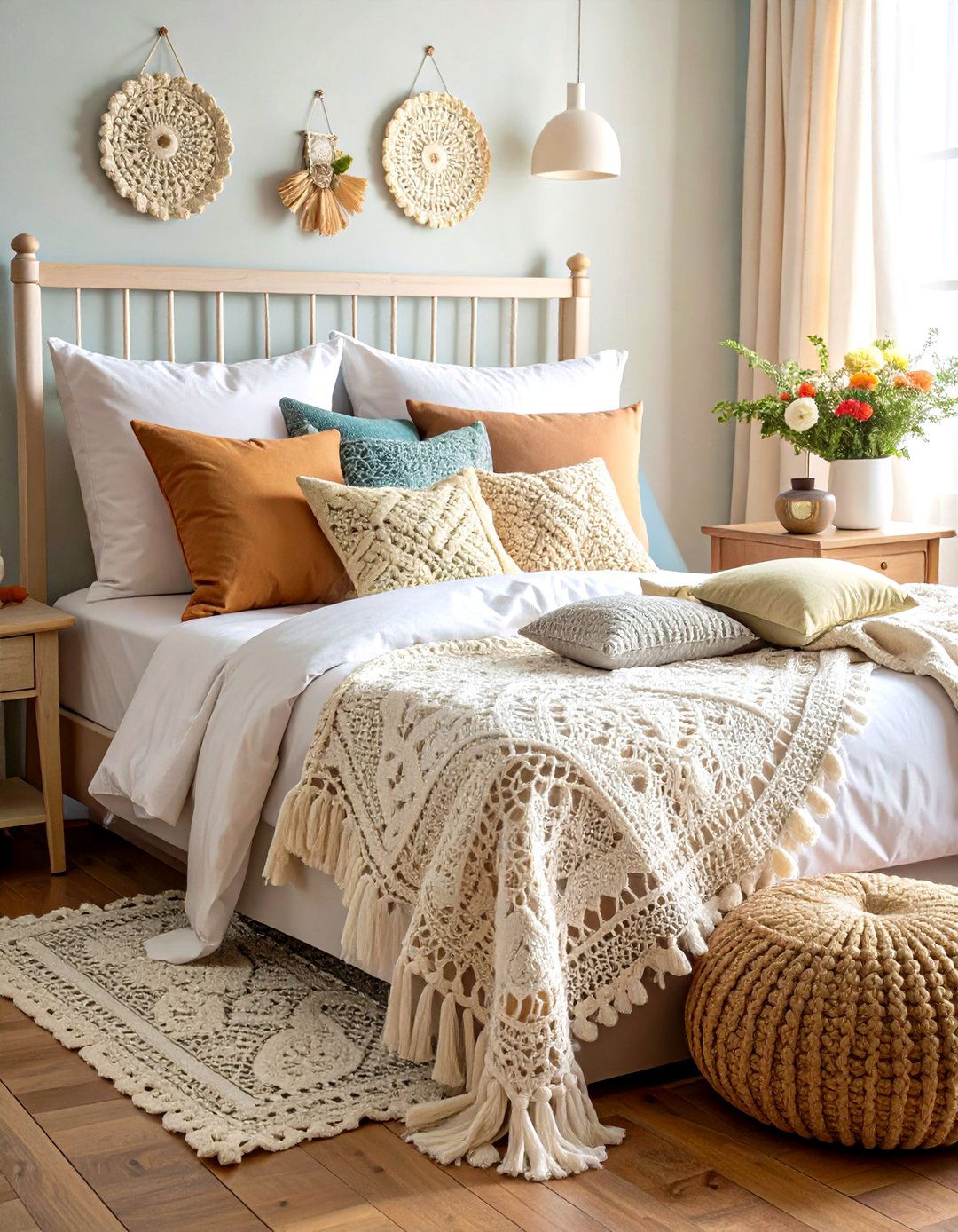 Lace and Crochet Textiles - 20 Vintage Bedroom Ideas