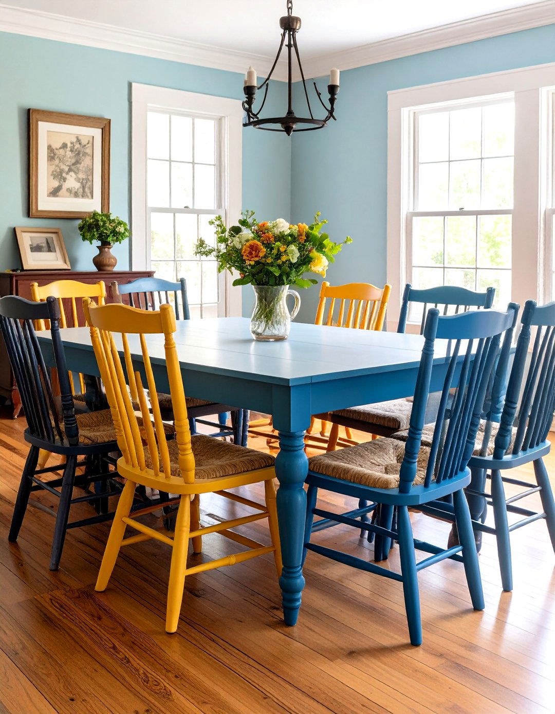 Ladder Back Chair Colonial Dining Room Seating - 20 Colonial Dining Room Ideas