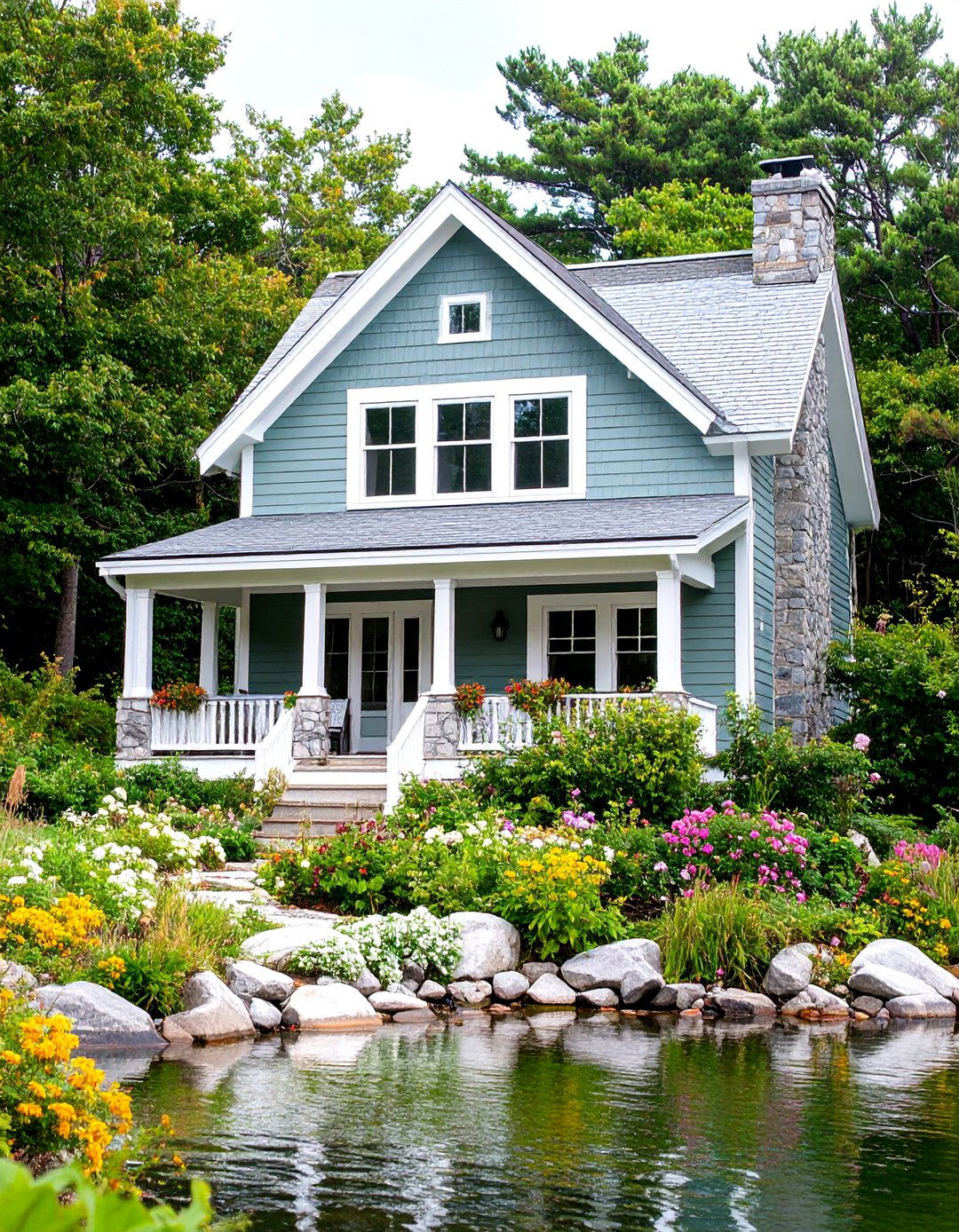 Lake House Exterior Colors Earthy Duxbury Gray Green - 20 Lake House Exterior Colors Ideas
