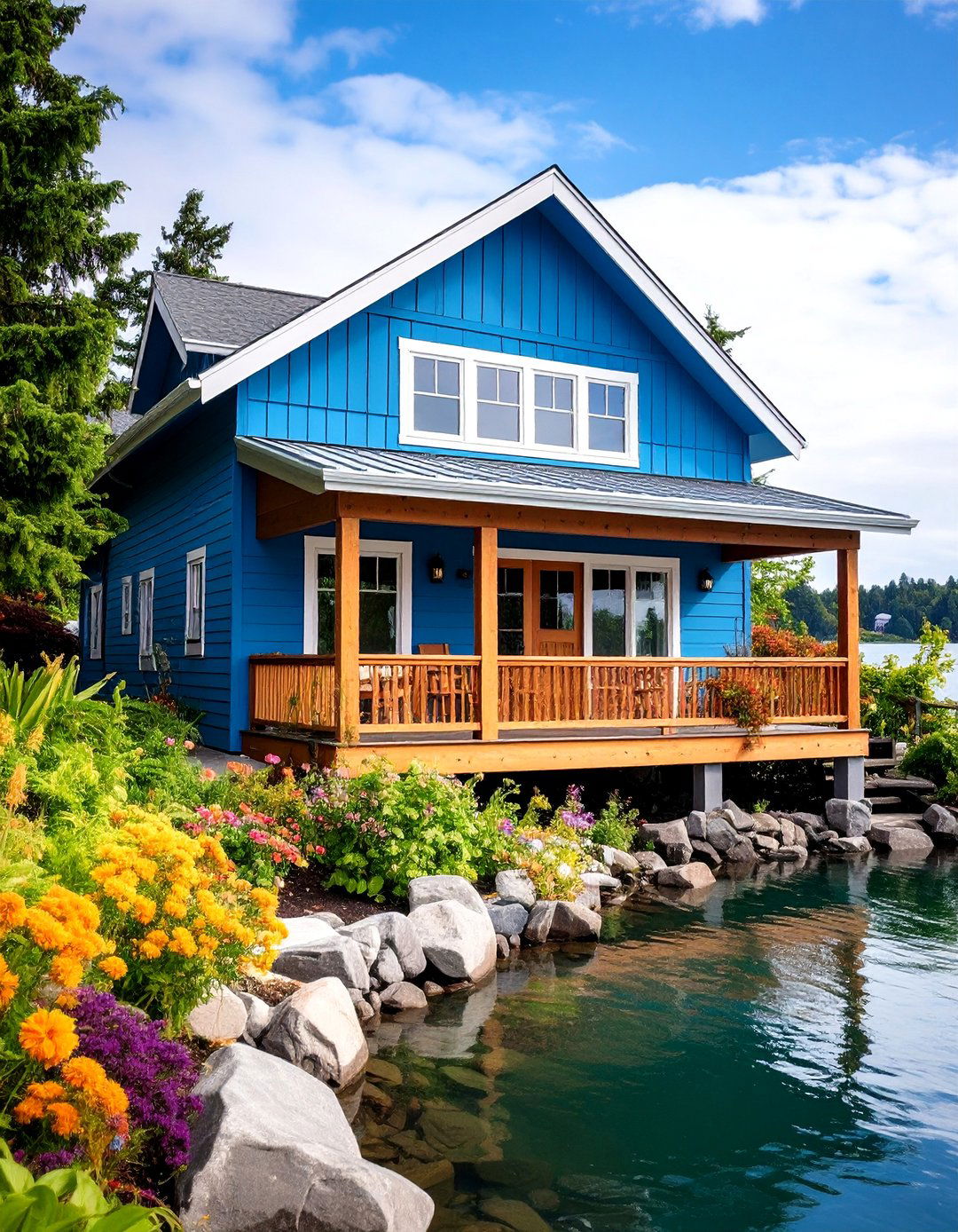 Lake House Exterior Colors Fresh Rainstorm Blue - 20 Lake House Exterior Colors Ideas