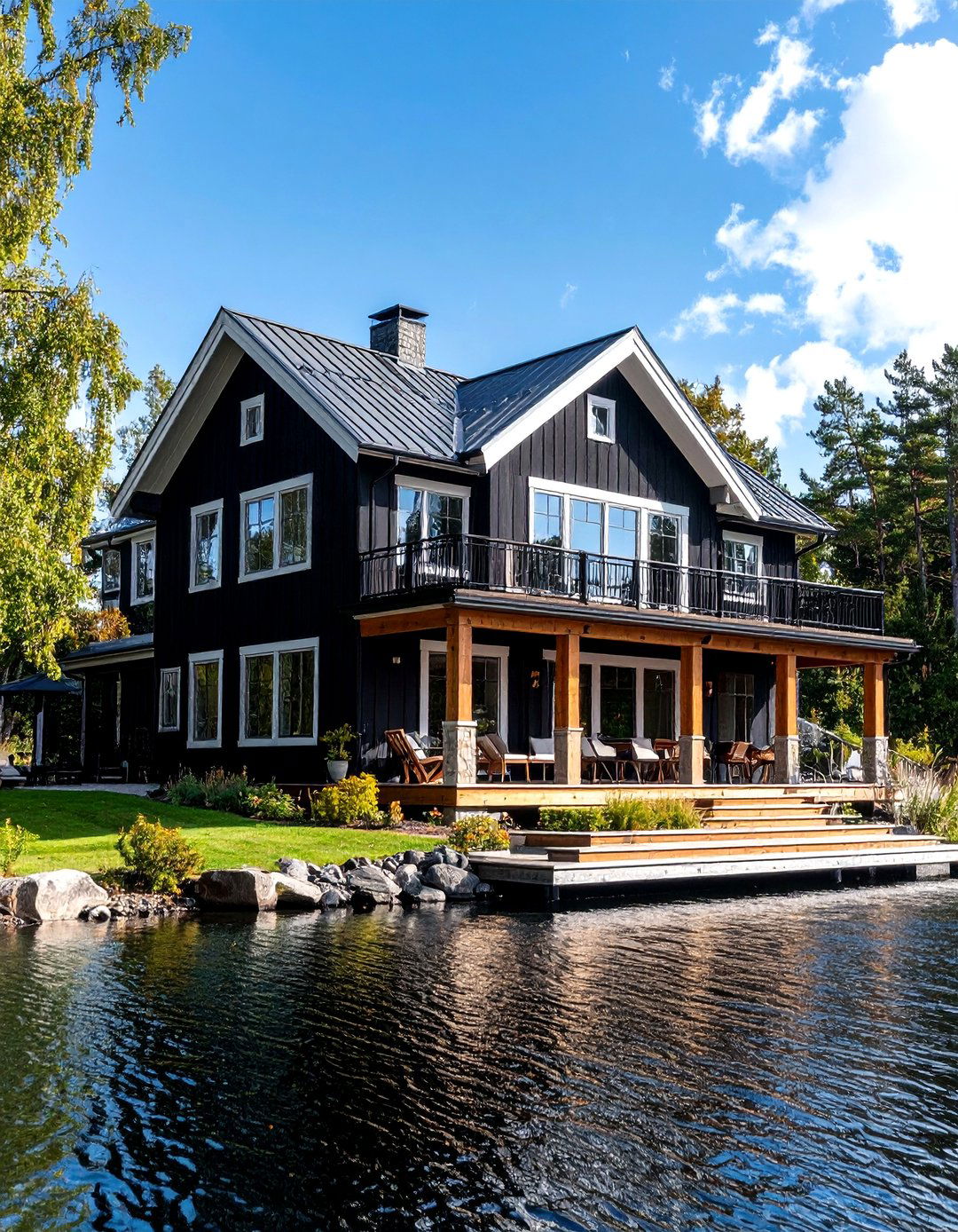 Lake House Exterior Colors Rustic Iron Ore Black - 20 Lake House Exterior Colors Ideas