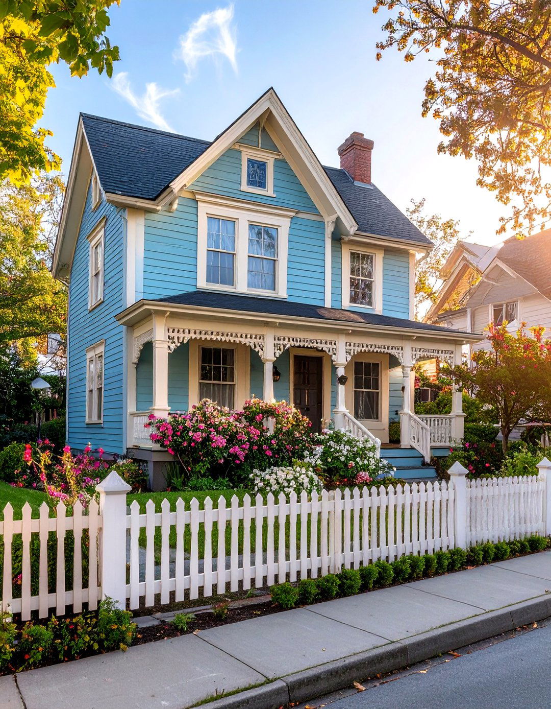 Lake Reflection Blue Victorian House Color - 20 blue victorian house colors