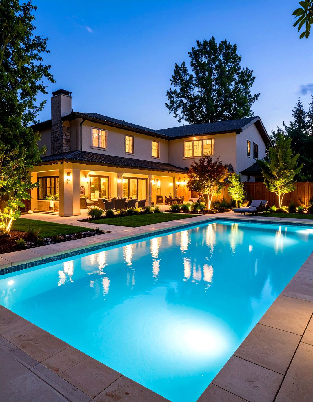 Landscape Integrated Pool Lighting Harmony - 20 Pool Lighting Ideas