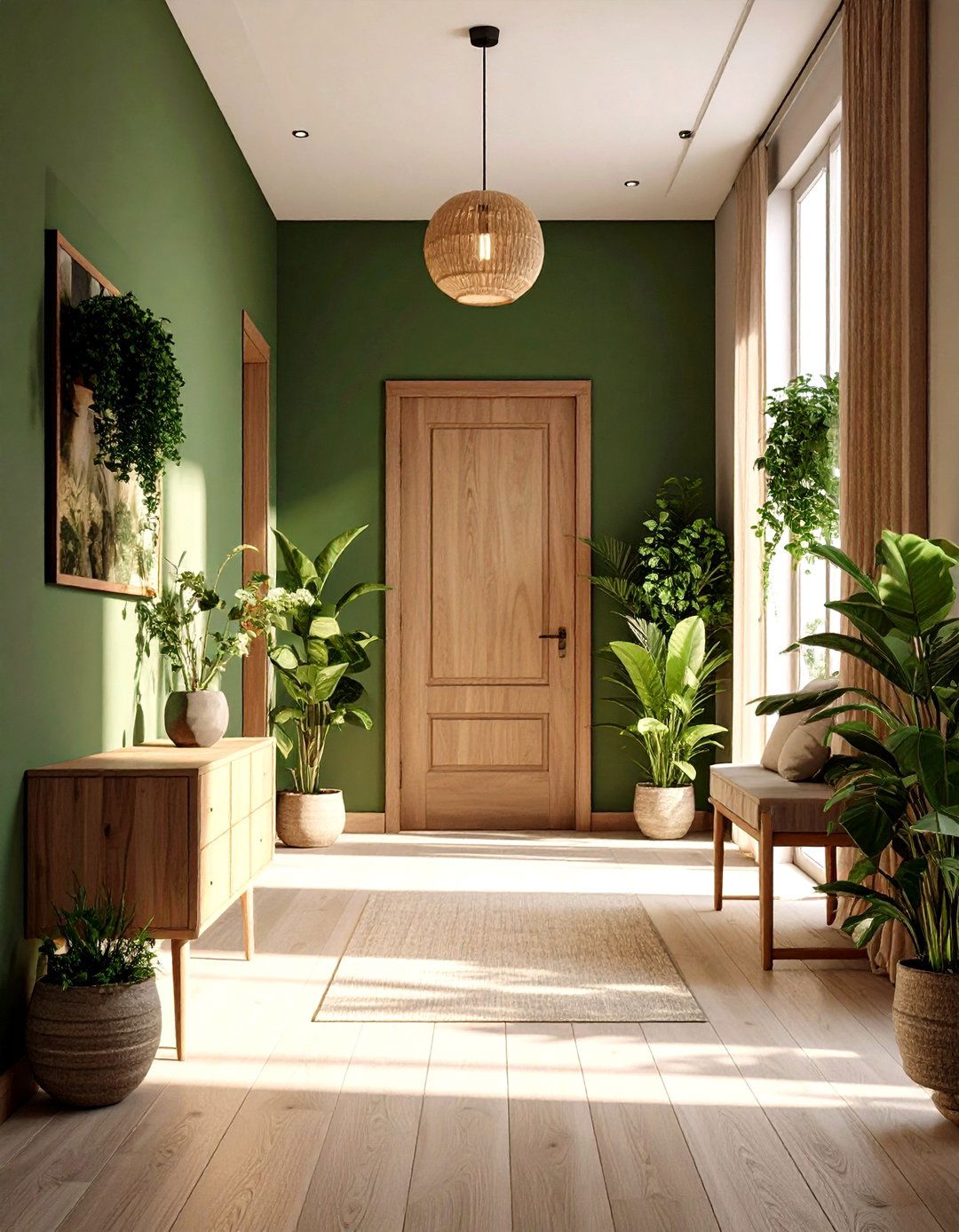 Landscape Mural Green Hallway Escape - 20 Green Hallway Ideas