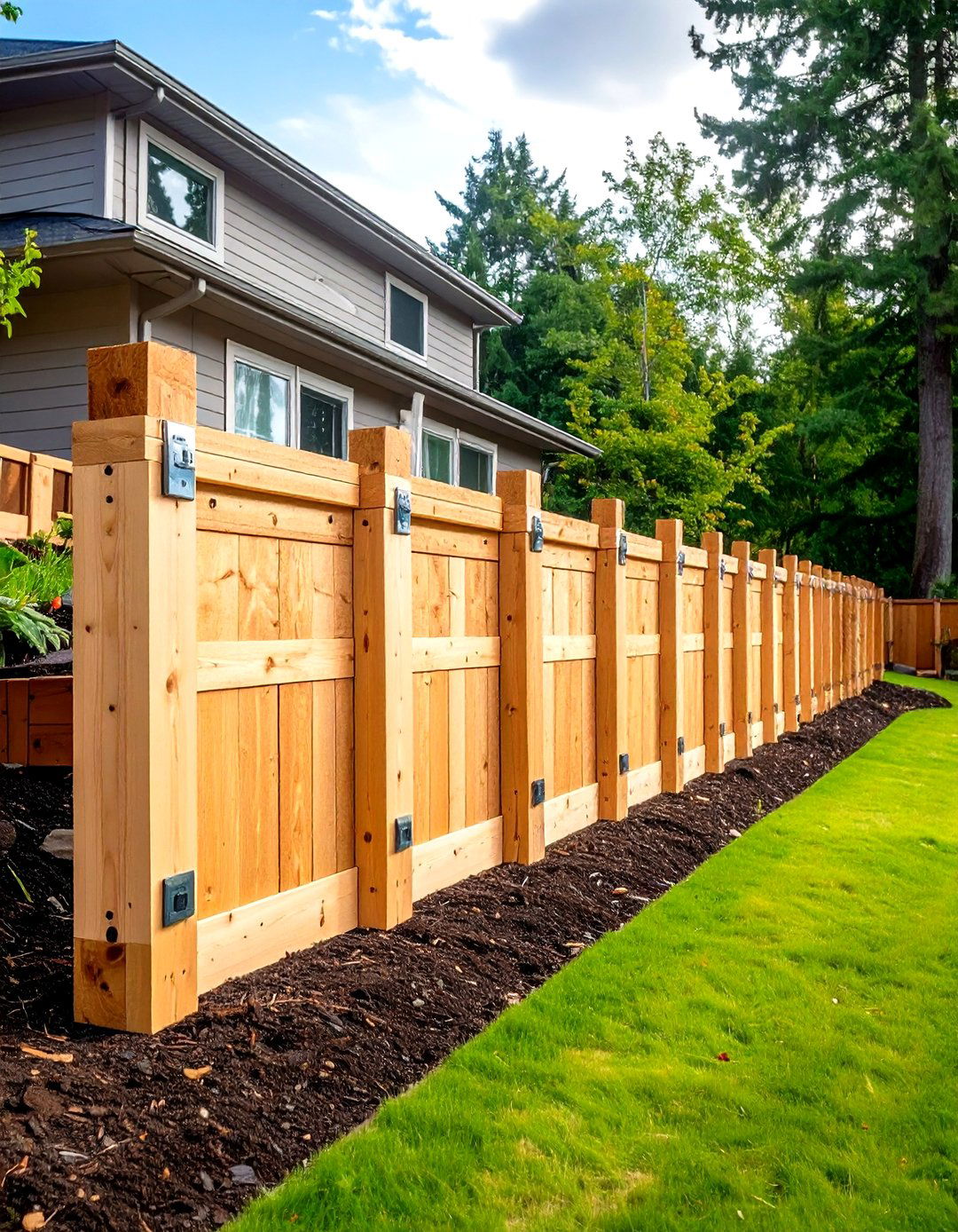 Landscape Timber Retaining Wall Framework - 20 Retaining Wall Ideas for Sloped Backyard