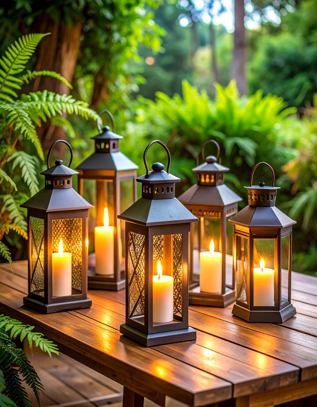 Lantern Cluster Garden Lighting Centerpieces - 20 Garden Lighting Ideas