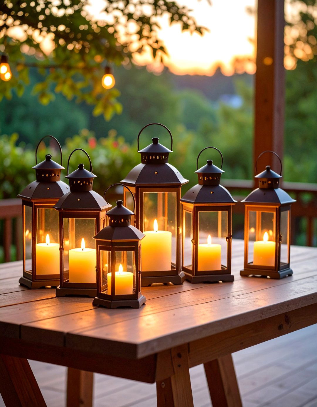 Lanterns and Candle Groupings - 20 Small Porch Ideas