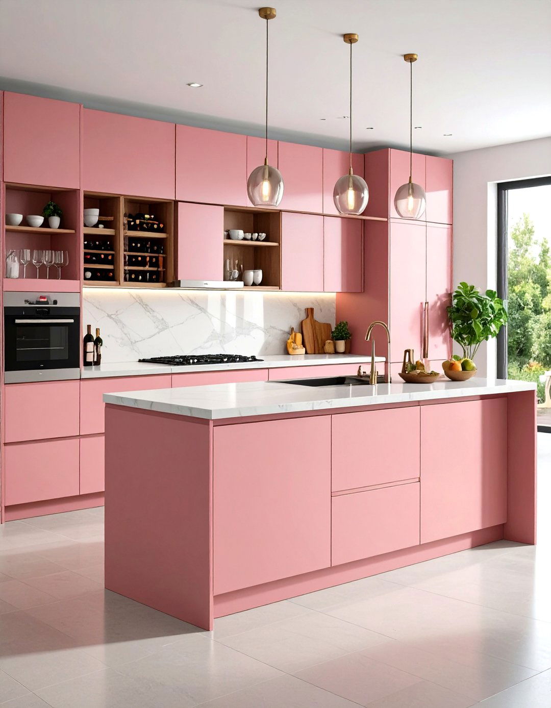 Larder Cupboard with Integrated Wine Storage - 20 Larder Cupboard and Pantry Ideas for Your Kitchen