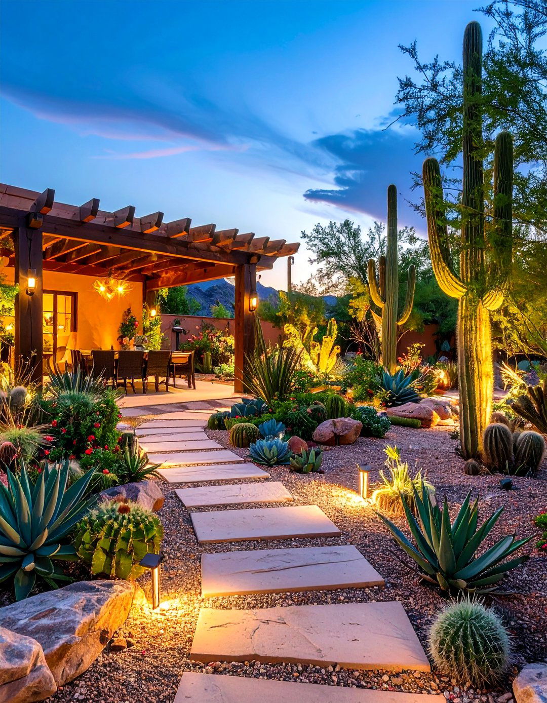 Large Backyard Desert Landscape Oasis - 20 Large Backyard Ideas