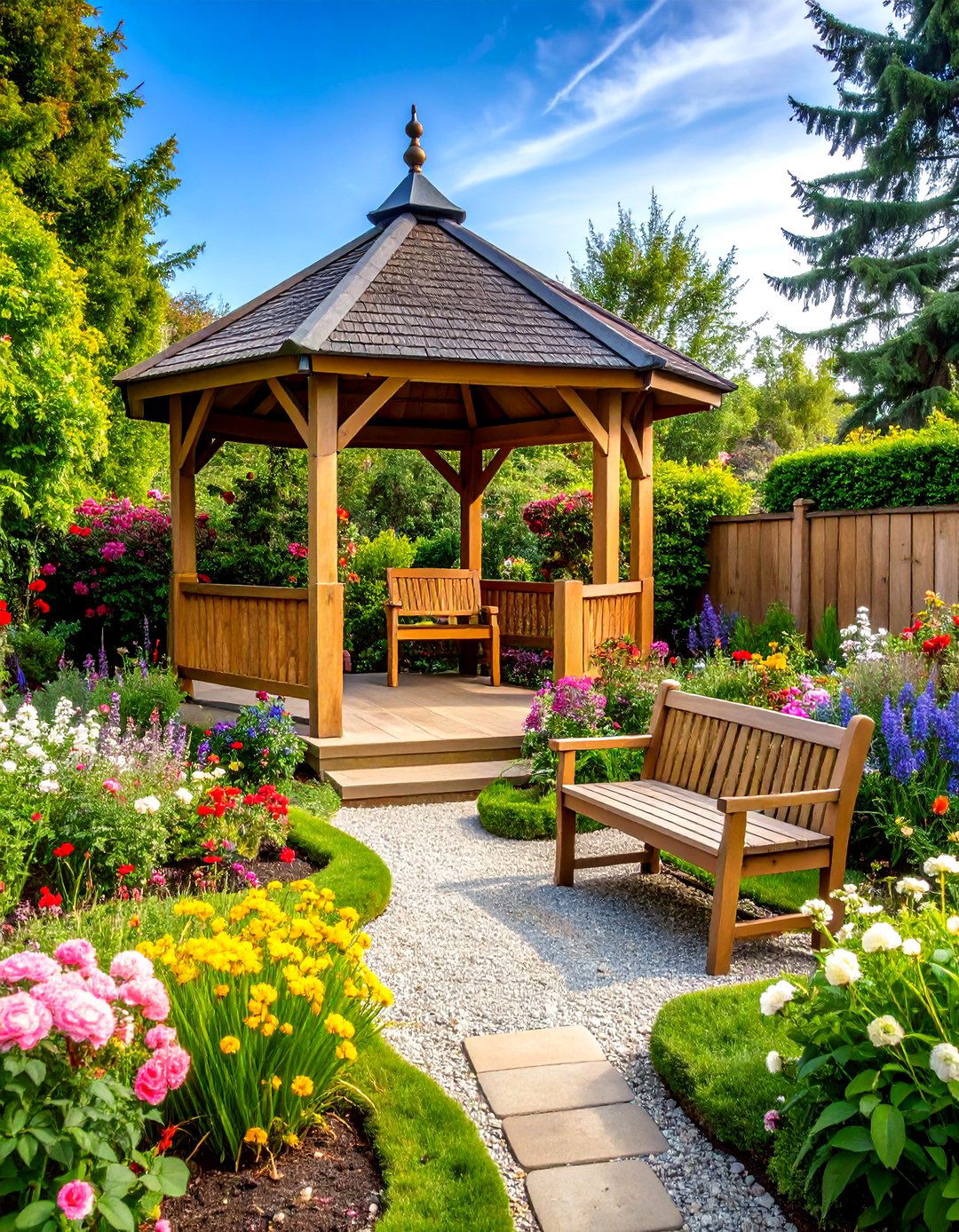 Large Backyard English Cottage Garden Paradise - 20 Large Backyard Landscaping Ideas