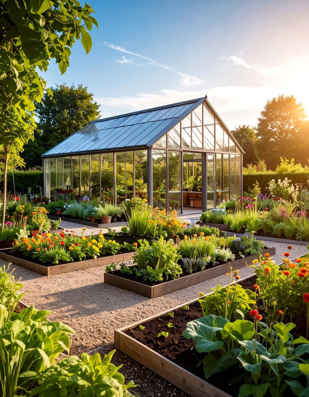 Large Backyard Garden and Greenhouse Oasis - 20 Large Backyard Ideas