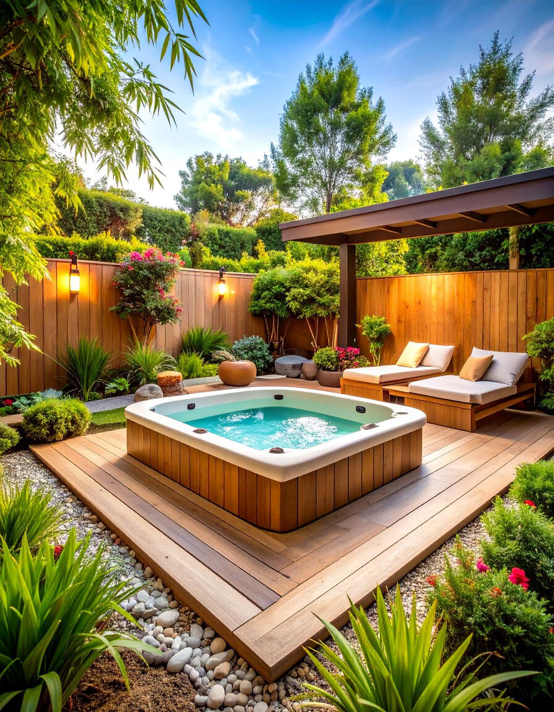 Large Backyard Luxury Spa Wellness Retreat - 20 Large Backyard Landscaping Ideas