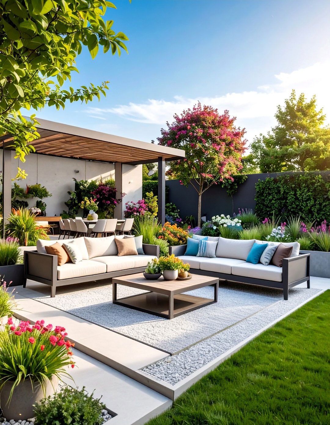 Large Backyard Modern Minimalist Design - 20 Large Backyard Ideas