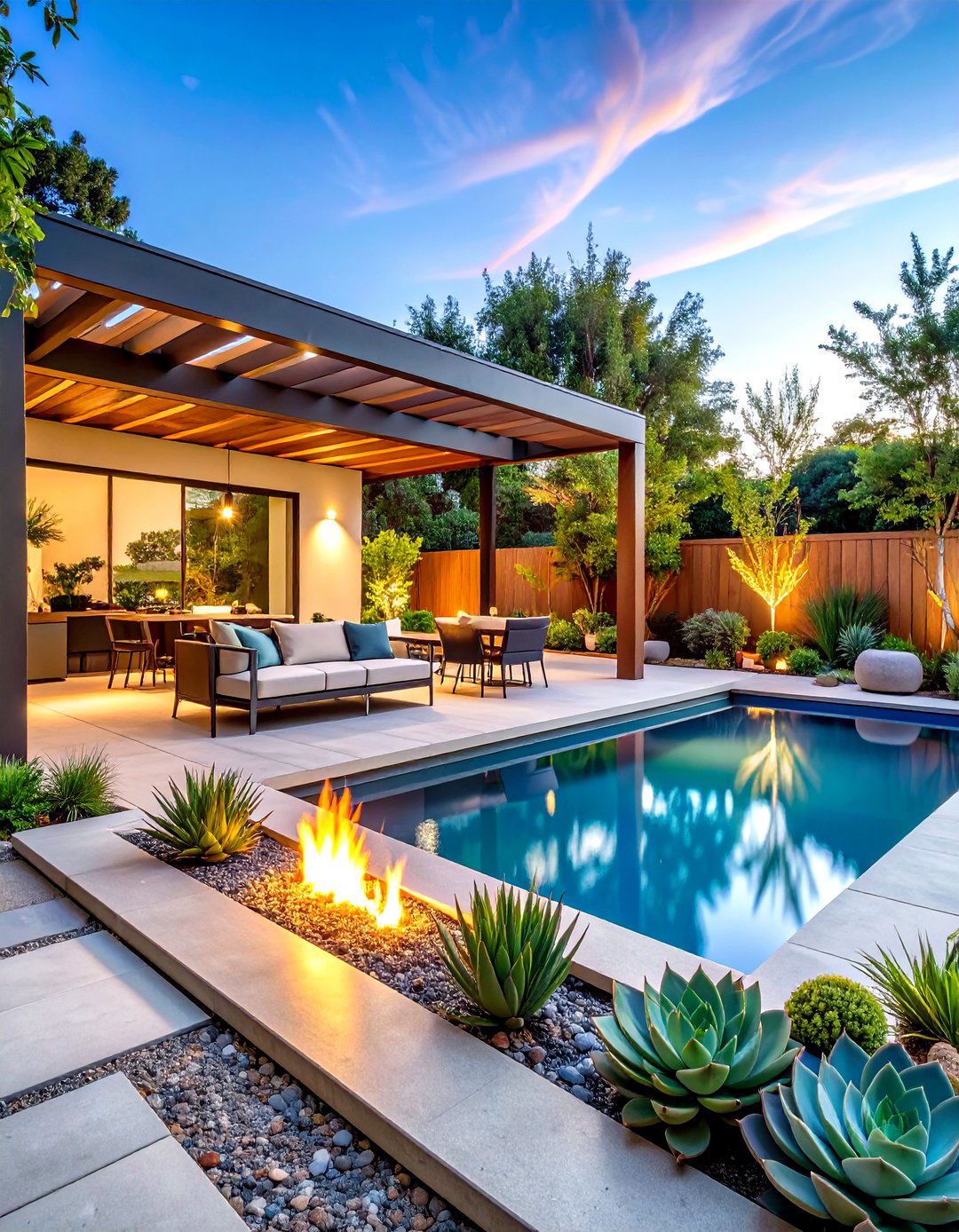 Large Backyard Modern Minimalist Retreat - 20 Large Backyard Landscaping Ideas