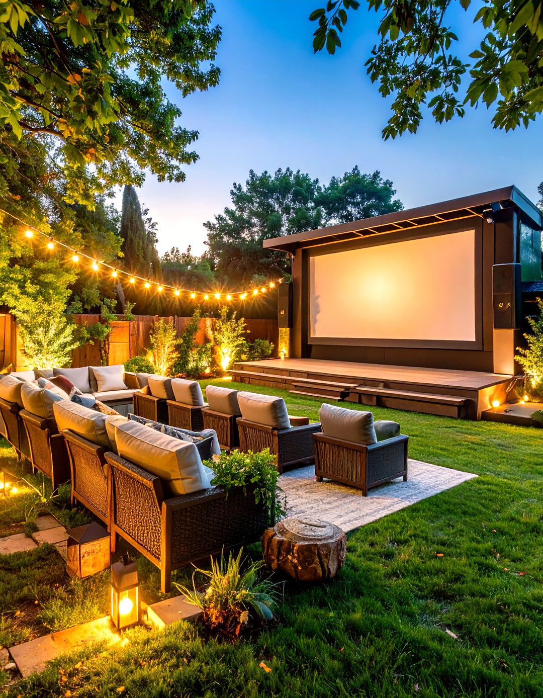 Large Backyard Movie Theater Experience - 20 Large Backyard Ideas