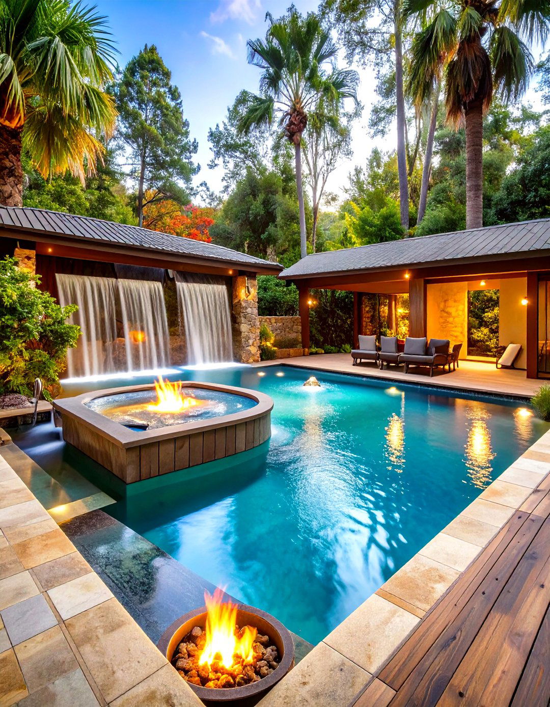 Large Backyard Resort Style Pool Paradise - 20 Large Backyard Landscaping Ideas
