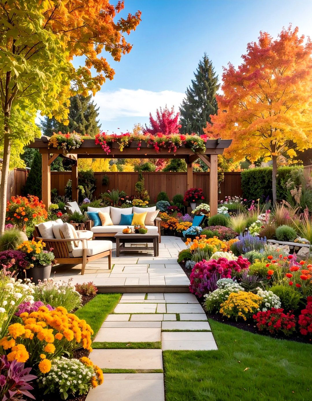 Large Backyard Seasonal Four Season Design - 20 Large Backyard Ideas