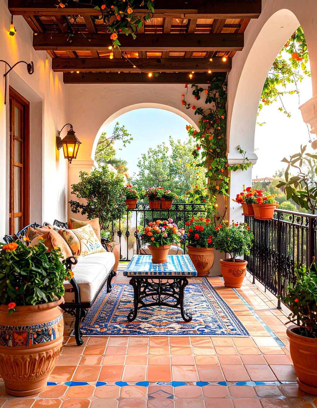 Large Balcony Mediterranean Courtyard Style - 20 Large Balcony Ideas