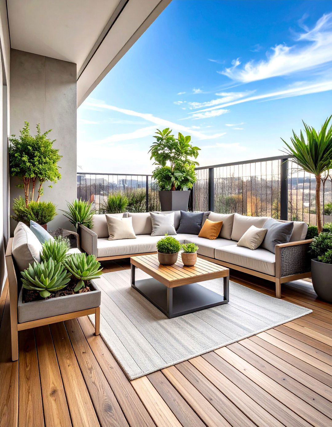 Large Balcony Modern Minimalist Sanctuary - 20 Large Balcony Ideas
