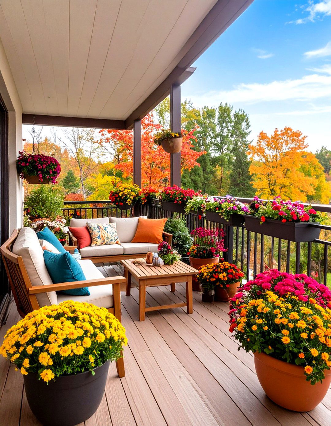 Large Balcony Seasonal Holiday Display Area - 20 Large Balcony Ideas