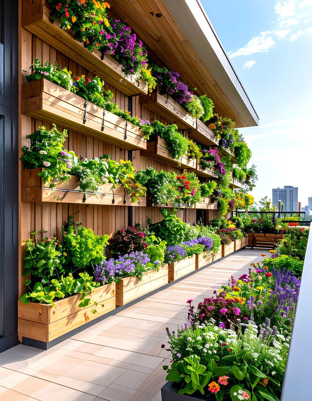 Large Balcony Vertical Garden Wall System - 20 Large Balcony Ideas
