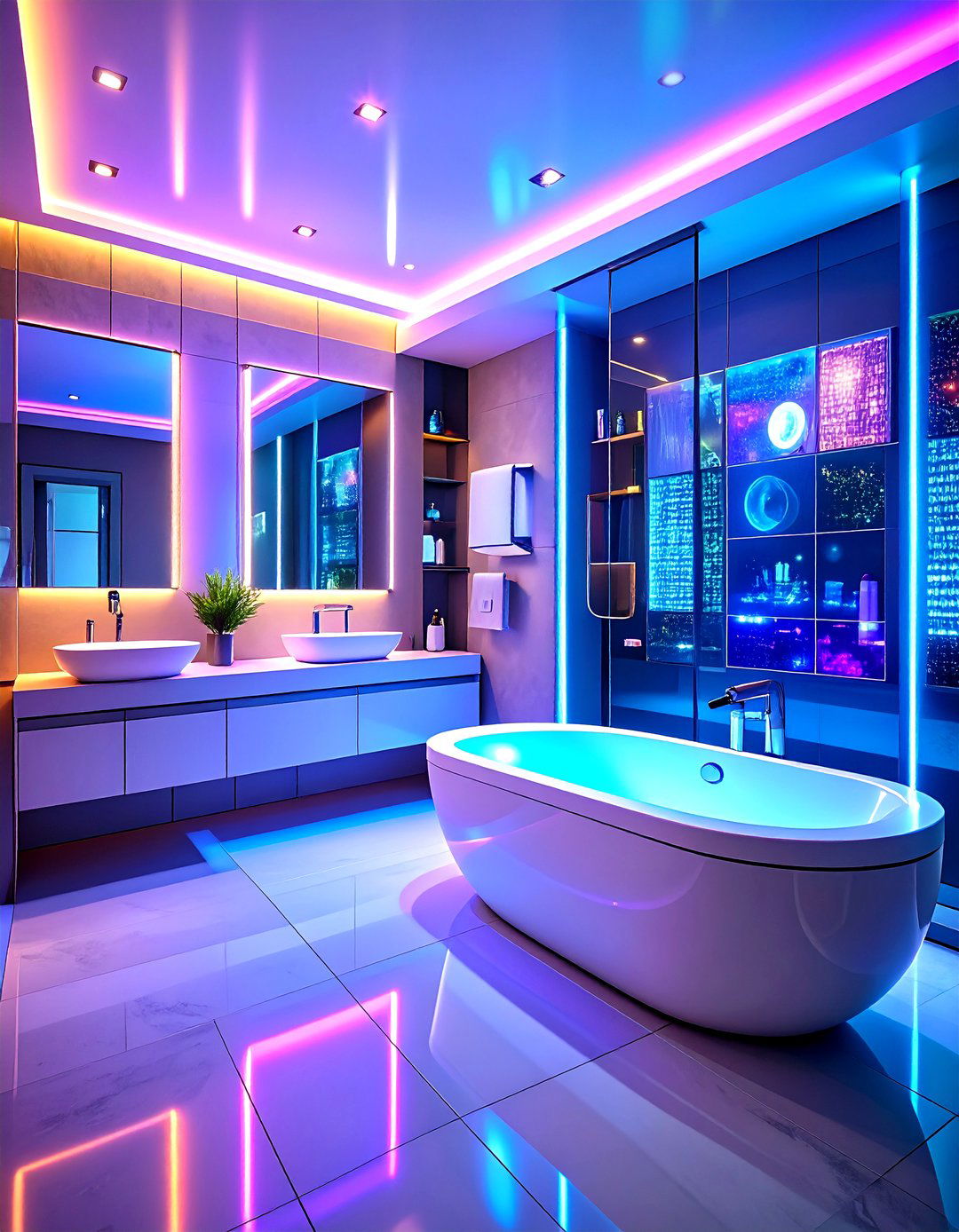 Large Bathroom High Tech Smart Sanctuary - 20 Large Bathroom Ideas