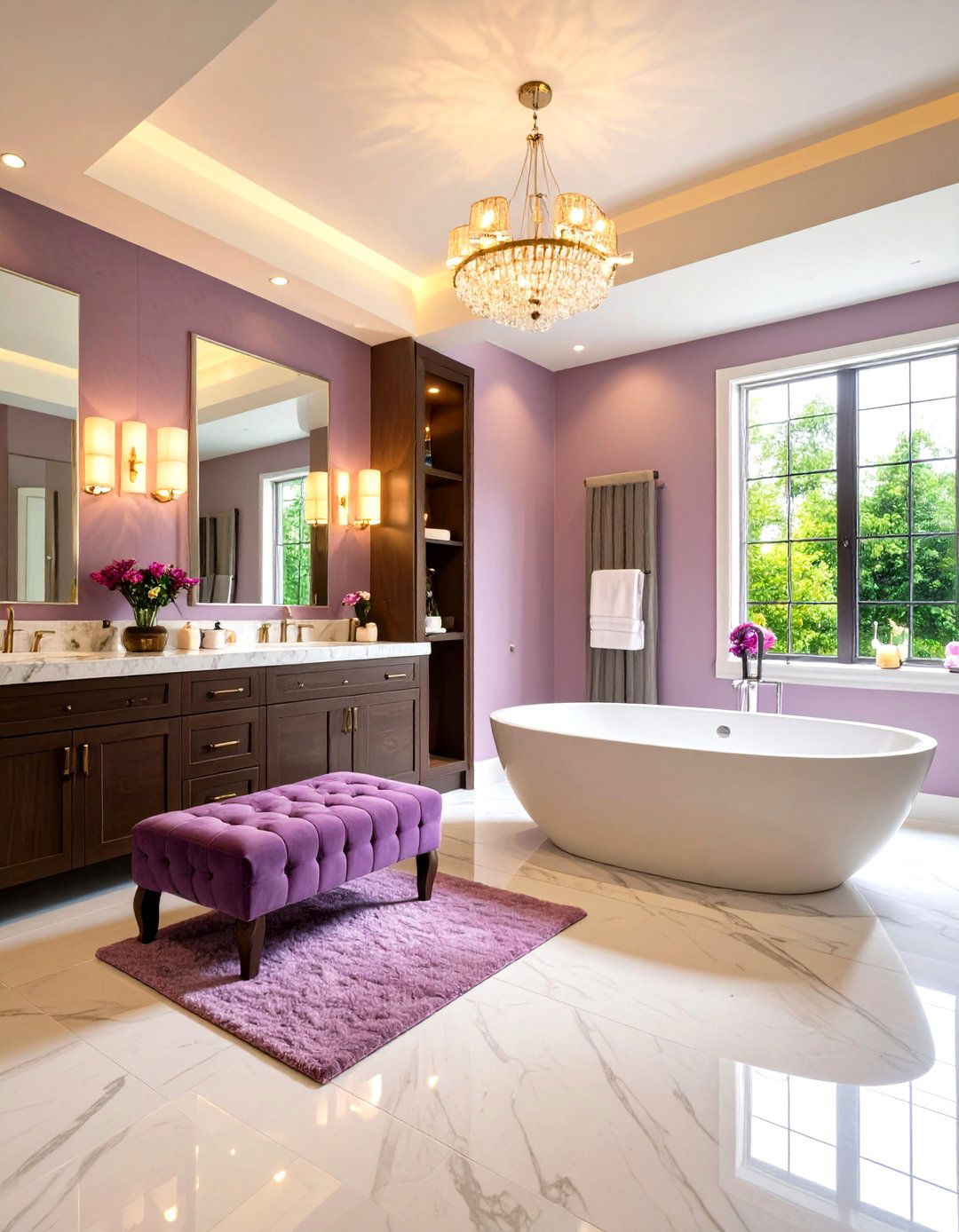 Large Bathroom Luxury Dressing Room Layout - 20 Large Bathroom Ideas