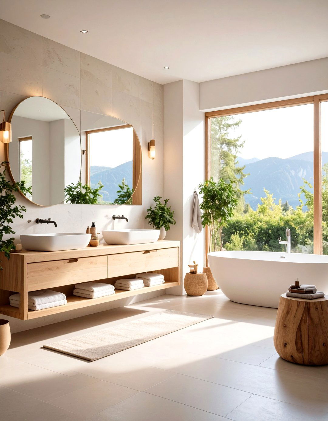 Large Bathroom Minimalist Scandinavian Sanctuary - 20 Large Bathroom Ideas